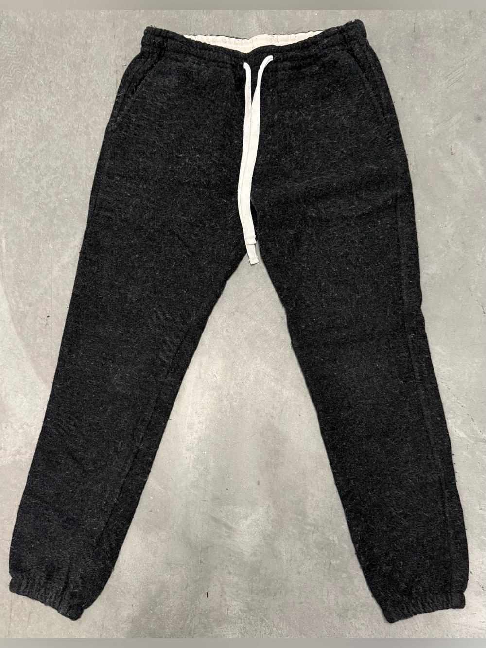 GUSTIN Italy Melton Wool Joggers - Charcoal